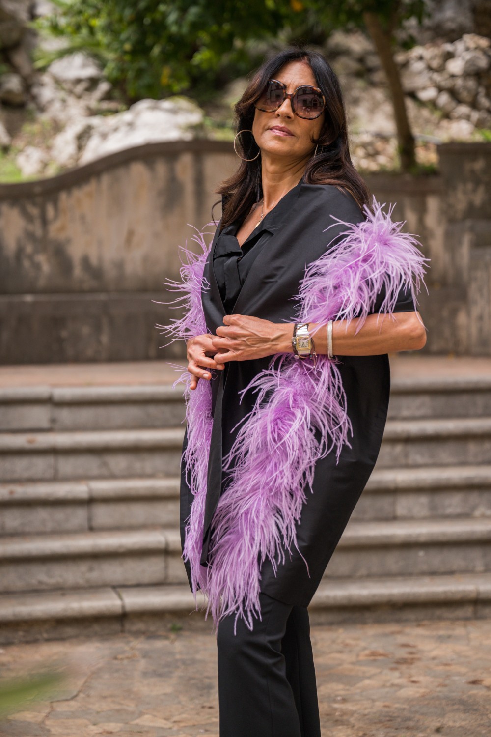 Stola Nera e Glicine - immagine 3