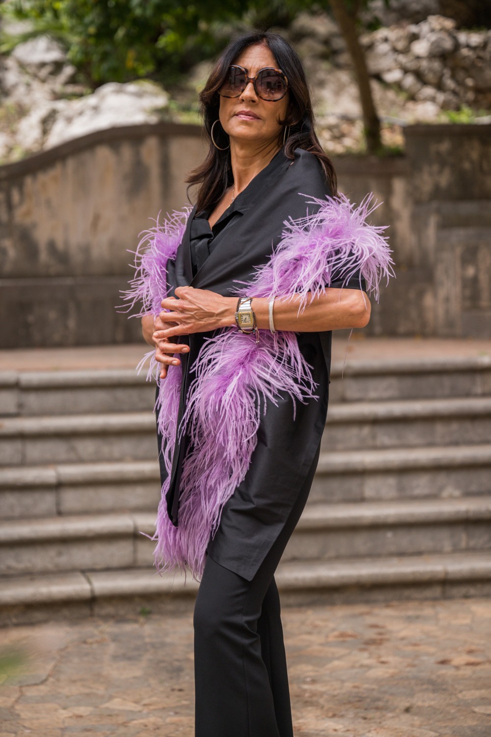 Stola Nera e Glicine - immagine 4