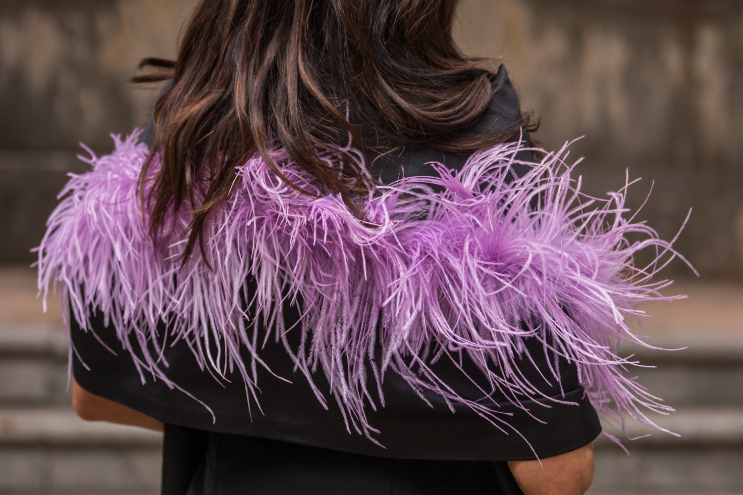 Stola Nera e Glicine