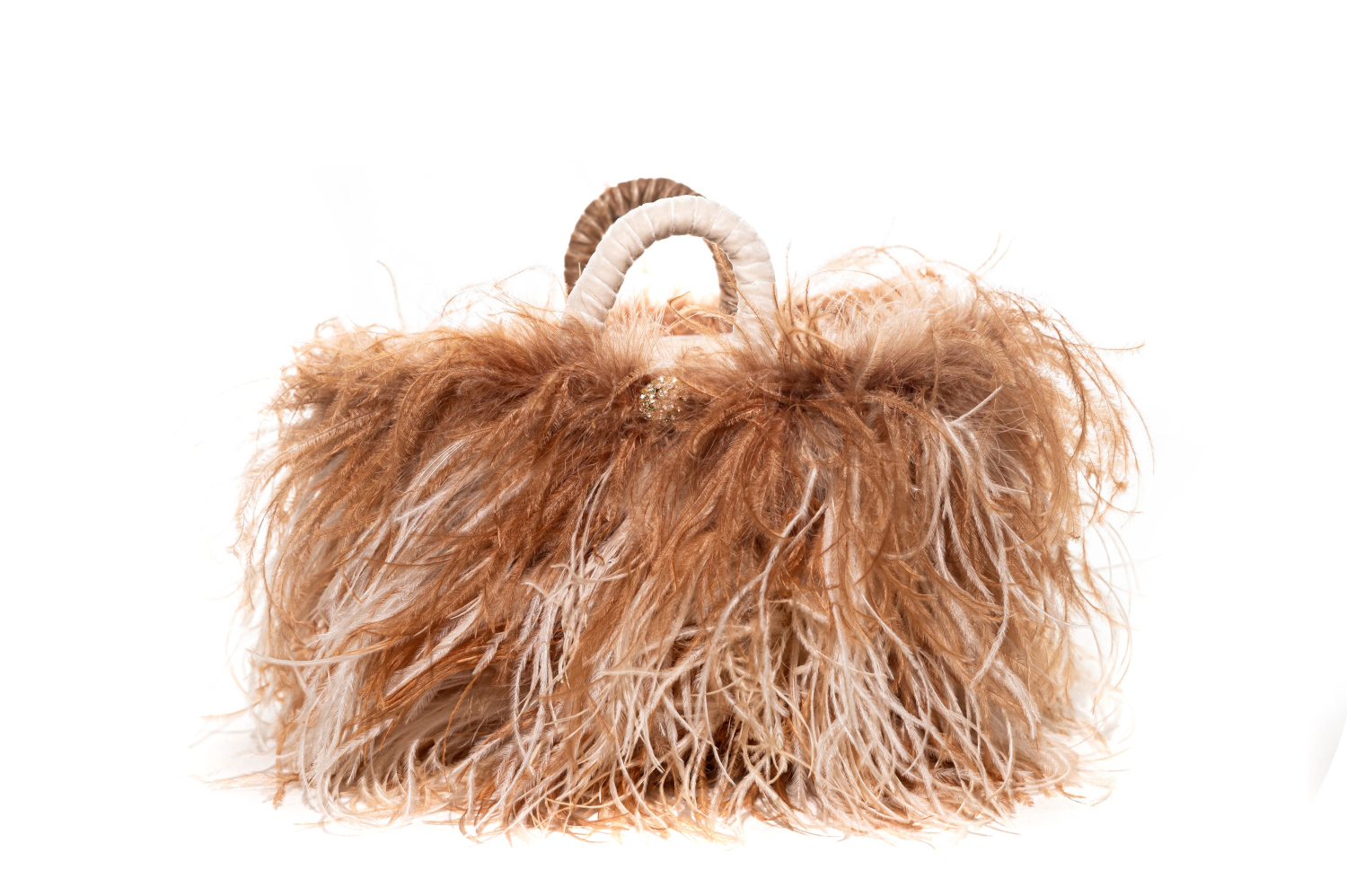 L coffa bag bicolore Caramello e Avorio